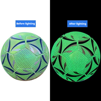 Ballon de football lumineux LED taille 5, ballon de football lumineux pour entraînement nocturne, activé par l'impact, étanche, cadeau pour enfants et adultes