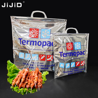 Sac isotherme JIJID en aluminium et mousse EPE avec poignée, sac isotherme chaud/froid pour pique-nique et livraison d'épicerie