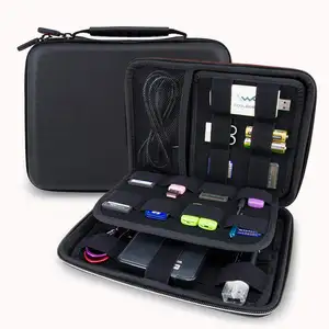 Multifunction high quality large capacity EVA hard disk drive external portable carrying zipper hdd storage protective case