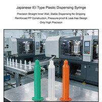 Seringue de distribution industrielle Liscoe 5cc verte de style japonais IEI, haute précision, en matériau PP, avec garantie d'un an