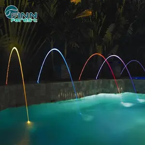 Decoración de piscina fuente de chorro de salto Laminar que cambia de color