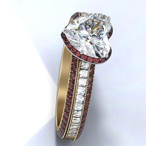 Bague en pierre en forme de cœur pour femmes, bijoux élégants et romantiques à la mode - Product Image 5
