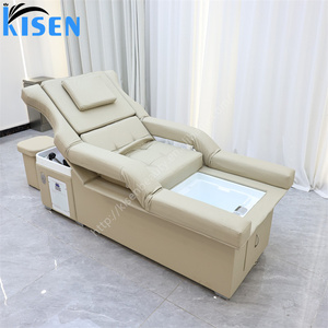 Mobilier de salon de beauté KISEN : Lit de lavage électrique japonais pour spa capillaire, bassin de thérapie capillaire, lit de massage thaïlandais avec pédicure - Product Image 4