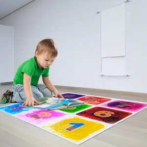 Eğitici oyuncaklar malzemeleri renkli dijital tema sıvı oyun matı duyusal ekipman paspaslar otizm çocuklar için