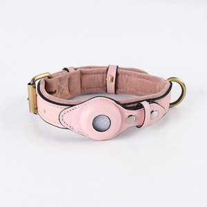 Luxury Reflective Leather Dog <b>Collar</b> for Airtag, Comfortable Fashion Cool Style Pet <b>Collar</b>, Customized Logo Anti-Lost Dog <b>Collar</b> - Product Image 5