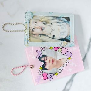 Anime Custom Acrylic Photocard Holder Keyrings Make Your Own Design Photo Charms Card Holder - Product Image 1