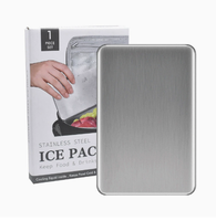 Packs de Glace Réutilisables en Acier Inoxydable à Congélation Rapide et Longue Durée pour Pique-niques et Camping – Boîte à Repas Isotherme Portable