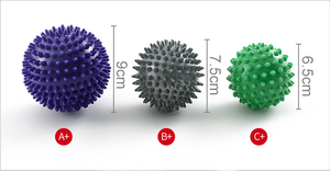 Boule de <span class=keywords><strong>Massage</strong></span> Spiky <span class=keywords><strong>Point</strong></span> de déclenchement Fasciite plantaire Tissu Outil de libération myofasciale Masseur de pieds Soulagement des nœuds Thérapie physique - Product Image 6