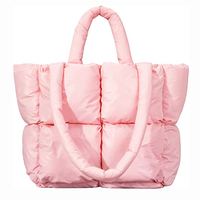 Nouveau designer personnalisé hiver femmes Nylon imperméable sacs à main marques célèbres grande capacité broderie fermeture éclair sac fourre-tout
