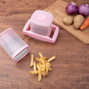 Cortador de Patatas Rosa con Cuchillas de Acero Inoxidable, Apto para Lavavajillas, Fácil de Limpiar, Compacto, Herramienta para Cortar Verduras en Cubos para Cocina - Product Image 4