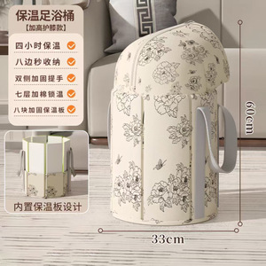 Bañera plegable para pies de 33 cm x 38 cm, tela Oxford con doble asa para uso doméstico en personas mayores - Product Image 2