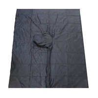 Couverture de camping à capuche super douce en polaire, isolation en nylon, imperméable, poncho 3-en-1 pour le printemps/l'automne, ultraléger et portable