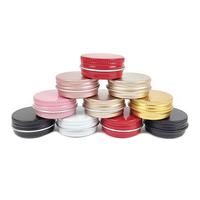 Boîte ronde en aluminium de 39x39x18 mm, plusieurs couleurs, boîte en aluminium, récipient, boîte métallique vide, emballage, petite boîte ronde avec couvercle