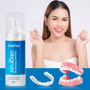 Smile trova protesi al perossido di idrogeno pulizia Mousse guardia notturna Logo personalizzato fermo schiuma per la pulizia - Product Image 1