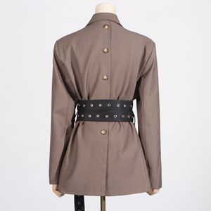 <span class=keywords><strong>Blazer</strong></span> da <span class=keywords><strong>Donna</strong></span> Stile High Street <span class=keywords><strong>con</strong></span> Design Personalizzato, Giunzione e Allacciatura in Vita per un Effetto Snellente - Product Image 4