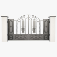 Grille de fenêtre en fer forgé conception portail en fer forgé porte en acier portes d'entrée extérieures porte en fer métallique