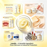 Lanoline Anhydre de Qualité Industrielle Cosmétique 99% – Hydratant Naturel pour la Peau, Émollient, Absorption d'Eau 400% USP – Produits Chimiques pour Soins Capillaires