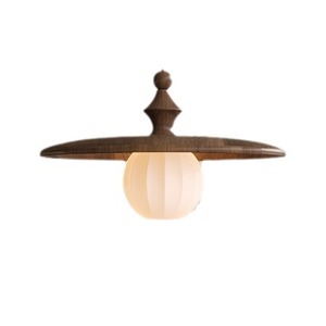 Lámpara Colgante Estilo Wabi Sabi Vintage, Redonda, E27, LED, de una Sola Cabeza, Color Chocolate, Iluminación Ambiental para Dormitorio - Product Image 4
