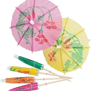 NEWELL Decorative Garnish Tropical Pride Japanese Parasol Style Drink Picks Paper Customised Cocktail Umbrellas for