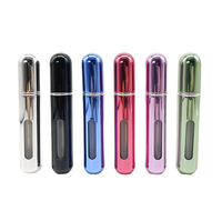 Botol parfum portabel aluminium bulat 5ml, botol parfum penyegar udara