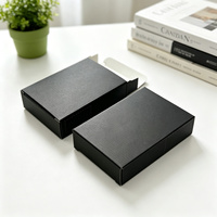 Boîte en carton ondulé noir avec logo personnalisé, fond à double pliage, emballage en carton pour produits de vente au détail et cadeaux