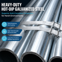 Support solaire en acier galvanisé/alliage d'aluminium sur mesure (OEM/ODM), facile à installer pour centrales solaires