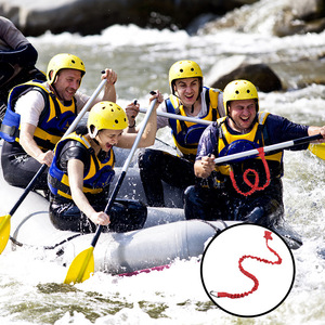 Cuerda Elástica Antipérdida para Remo de Kayak, Nailon, Rojo, Negro, Naranja, Azul, Unisex, 12+ Años, Pieza Estándar MZSNSQ-43 - Product Image 1