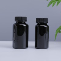 Bouteille en plastique à grande ouverture avec bouchon à vis épaissi, multi-tailles, pour comprimés solides et capsules, en stock