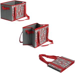 Ensemble de sacs fourre-tout d'épicerie réutilisables de haute qualité boîte de rangement de cuisine minimaliste fond renforcé laminé pliable - Product Image 4