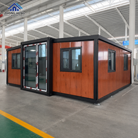 Rumah Prefabrikasi Sayap Ganda 20ft 30ft 40ft Langsung dari Pabrik, 1-4 Kamar Tidur dengan Denah Lantai Kustom, Rumah Kontainer Modular yang Dapat Diperluas