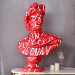 Graffiti personnalisé <span class=keywords><strong>David</strong></span> Statue Buste <span class=keywords><strong>David</strong></span> Buste Graffiti Toile Peinture Nordique Peint personnage sculpture décoration - Product Image 2