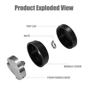 Distributeur et tamper à café double tête 51mm 53mm 58mm, niveleur d'espresso portable T2202L4 - Product Image 4