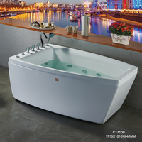Baignoire de massage pour hôtel, villa et complexe hôtelier, baignoire à remous relaxante, baignoire à bulles en acrylique