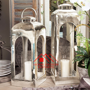 Lanterne à bougie en aluminium moulé brut pour centre de table, décoration, vente chaude, centre de table de mariage, lanterne à bougie - Product Image 1