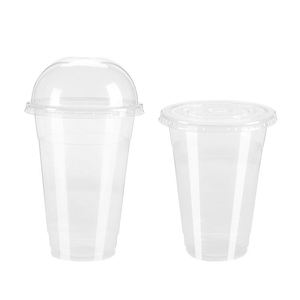 Gobelets en plastique transparent jetables de haute qualité avec couvercle, personnalisables avec logo OEM, vente en gros - Product Image 3