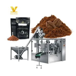 Machine de conditionnement rotative automatique de remplissage et de scellement de sac Permade Doypack adaptée à la poudre de café