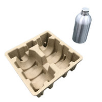 Plateau moulé en pâte à papier recyclée biodégradable et écologique, personnalisé, résistant aux chocs, pour emballage de boîtes et inserts en pâte.