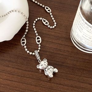 Collar con Colgante de Oso en Plata de Ley S925, Joyería Fina con Dije de Animal para Mujer, Uso Diario - Product Image 4