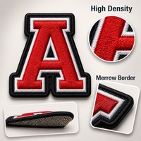 Patch en tissu PVC personnalisé avec lettres brodées en relief 3D pour vestes et chapeaux
