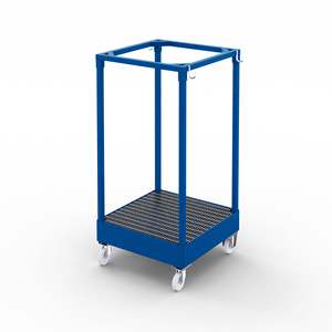 Attrezzatura portatile per la movimentazione del materiale contenitore Big Bag con vassoio di raccolta e ruote - Product Image 1