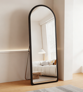 Specchio da Parete Personalizzato OEM, Specchio a Figura Intera con Cornice in Legno, Specchio ad Arco di Lusso Classico - Product Image 3