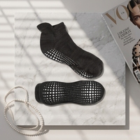 Chaussettes de yoga et de danse antidérapantes à cinq doigts, en coton tricoté, avec sangle croisée et coussinets adhésifs, à bout ouvert, pour la cheville, professionnelles