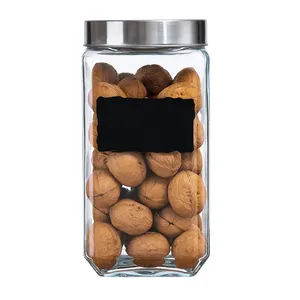 Large Wide Mouth Glass Jar para Kitchen Storage Elegant Canister Fácil de armazenar Countertop Kitchen Essential Food Storage Jars