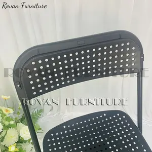 Nuovo arrivo prezzo all'ingrosso all'aperto holey wimbledon sedie pieghevoli in resina per eventi festa di nozze usata
