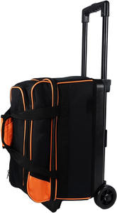 Factory Double Roller 2 Ball Bowling Bag with Separate <b>Shoe</b> Compartment Heavy Duty Bowling Bags Fits Bowling <b>Shoes</b> - Product Image 2