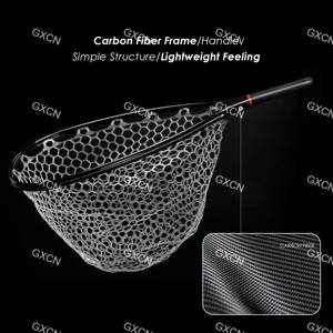 Filet d'atterrissage de pêche à la mouche en fibre de carbone léger maille flottante durable en PVC sans nœuds <span class=keywords><strong>pour</strong></span> attraper et relâcher - Product Image 3