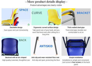 Hot bán hiện đại Ergonomic nhựa kim loại khung ghế với đào tạo ghế bằng văn bản Hội Đồng Quản Trị <span class=keywords><strong>Stackable</strong></span> thiết kế lớp học & trường sử dụng - Product Image 4