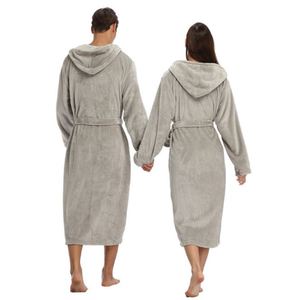 Luxury Plush Flannel Fleece Women's Hooded Collar Robe Summer Spring <b>Knee</b> Length Front Logo Bulk Winter Bathrobe Gift Set - Product Image 2