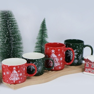 OEM personalizable copo de nieve de Navidad pantalla impresa <span class=keywords><strong>taza</strong></span> de café de cerámica para las estaciones festivas - Product Image 1