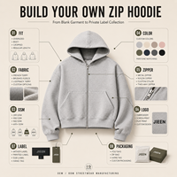 Fabricant de sweats à capuche zippés personnalisés 600 g/m² épais, unisexe, coupe ample, style streetwear, entièrement zippés, marque privée, OEM